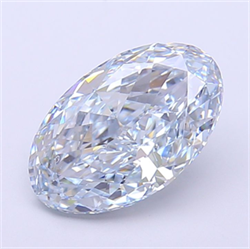 Picture of Lab Grown Diamond 2.59 Carats, Oval with  Cut, Fancy Blue Color, VS1 Clarity and Certified by IGI