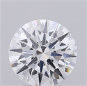 Lab Grown Diamond 2.55 Carats, Round with Ideal Cut, E Color, IF Clarity and Certified by IGI