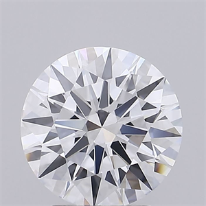 Picture of Lab Grown Diamond 2.55 Carats, Round with Ideal Cut, E Color, IF Clarity and Certified by IGI