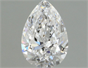Natural Diamond 0.50 Carats, Pear with  Cut, D Color, SI1 Clarity and Certified by GIA