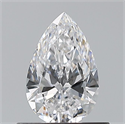 Natural Diamond 0.52 Carats, Pear with  Cut, D Color, VVS2 Clarity and Certified by GIA