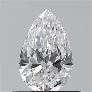 Picture of Natural Diamond 0.52 Carats, Pear with  Cut, D Color, VVS2 Clarity and Certified by GIA