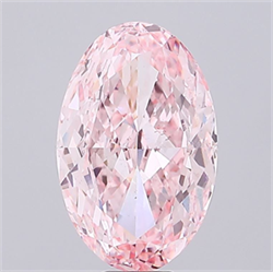Picture of Lab Grown Diamond 14.05 Carats, Oval with  Cut, Fancy Intense Pink Color, VS2 Clarity and Certified by IGI