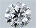Natural Diamond 0.91 Carats, Round with Very Good Cut, F Color, SI2 Clarity and Certified by GIA