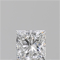Natural Diamond 0.50 Carats, Princess with  Cut, E Color, VS1 Clarity and Certified by GIA