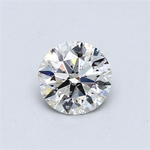 Picture of Natural Diamond 0.58 Carats, Round with Excellent Cut, I Color, SI2 Clarity and Certified by GIA