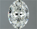Natural Diamond 1.50 Carats, Oval with  Cut, H Color, SI1 Clarity and Certified by IGI