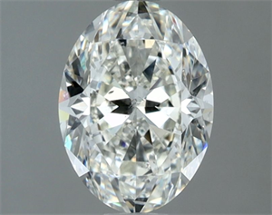 Picture of Natural Diamond 1.50 Carats, Oval with  Cut, H Color, SI1 Clarity and Certified by IGI
