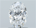 Natural Diamond 0.80 Carats, Oval with  Cut, D Color, VVS2 Clarity and Certified by GIA