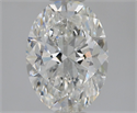 Natural Diamond 1.51 Carats, Oval with  Cut, F Color, SI2 Clarity and Certified by GIA