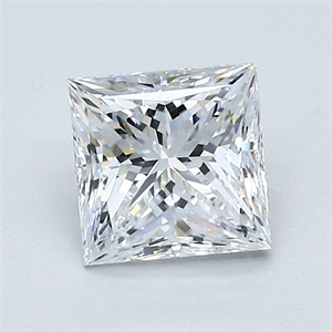 Picture of Natural Diamond 1.20 Carats, Princess with  Cut, D Color, VVS2 Clarity and Certified by GIA