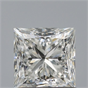 Natural Diamond 0.91 Carats, Princess with  Cut, H Color, VS1 Clarity and Certified by GIA