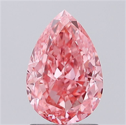 Picture of Lab Grown Diamond 2.14 Carats, Pear with  Cut, Fancy Vivid Pink Color, VS1 Clarity and Certified by IGI