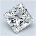 Diamante Natural 3.20 quilates, Princesa , Color H, claridad VS1 y certificado GIA