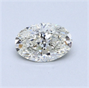 Natural Diamond 0.62 Carats, Oval with  Cut, J Color, SI1 Clarity and Certified by GIA