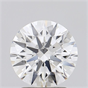 Lab Grown Diamond 2.20 Carats, Round with Ideal Cut, D Color, IF Clarity and Certified by IGI