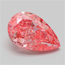 Picture of Lab Grown Diamond 6.11 Carats, Pear with  Cut, Fancy Vivid Pink Color, VS1 Clarity and Certified by IGI