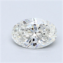 Natural Diamond 1.21 Carats, Oval with  Cut, G Color, SI1 Clarity and Certified by GIA