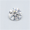 Natural Diamond 0.40 Carats, Round with Excellent Cut, F Color, I1 Clarity and Certified by GIA