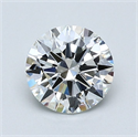 Natural Diamond 1.01 Carats, Round with Excellent Cut, H Color, VS2 Clarity and Certified by GIA