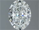 Natural Diamond 1.41 Carats, Oval with  Cut, G Color, SI2 Clarity and Certified by GIA
