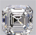Diamante Natural 0.85 quilates, Asscher , Color E, claridad SI1 y certificado GIA