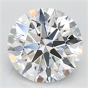 Lab Grown Diamond 3.44 Carats, Round with Excellent Cut, D Color, VVS1 Clarity and Certified by GIA