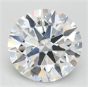 Lab Grown Diamond 3.26 Carats, Round with Ideal Cut, D Color, IF Clarity and Certified by IGI