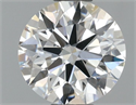 Lab Grown Diamond 1.08 Carats, Round with Ideal Cut, D Color, VVS2 Clarity and Certified by IGI