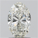 Natural Diamond 1.01 Carats, Oval with  Cut, H Color, SI1 Clarity and Certified by GIA