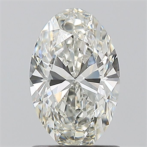 Picture of Natural Diamond 1.01 Carats, Oval with  Cut, H Color, SI1 Clarity and Certified by GIA