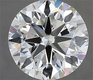 Picture of Natural Diamond 2.90 Carats, Round with Excellent Cut, H Color, VVS1 Clarity and Certified by IGI