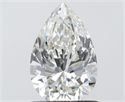 Natural Diamond 0.90 Carats, Pear with  Cut, G Color, IF Clarity and Certified by IGI