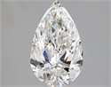 Diamante Natural 2.50 quilates, De pera , Color F, claridad VVS2 y certificado GIA