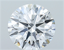 Natural Diamond 2.03 Carats, Round with Excellent Cut, D Color, VVS1 Clarity and Certified by GIA
