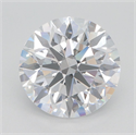Lab Grown Diamond 3.41 Carats, Round with Excellent Cut, D Color, VVS2 Clarity and Certified by GIA