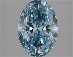 Picture of Lab Grown Diamond 2.21 Carats, Oval with  Cut, Fancy Vivid Blue Color, VS1 Clarity and Certified by IGI