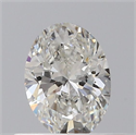 Natural Diamond 0.40 Carats, Oval with  Cut, H Color, SI1 Clarity and Certified by GIA