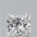 Natural Diamond 0.71 Carats, Princess with  Cut, D Color, VVS2 Clarity and Certified by GIA