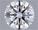Lab Grown Diamond 1.02 Carats, Round with Ideal Cut, D Color, VVS2 Clarity and Certified by IGI