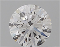 Natural Diamond 0.41 Carats, Round with Excellent Cut, D Color, VVS2 Clarity and Certified by GIA