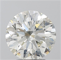 Natural Diamond 3.01 Carats, Round with Excellent Cut, K Color, SI2 Clarity and Certified by GIA