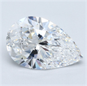 Natural Diamond 3.01 Carats, Pear with  Cut, D Color, SI1 Clarity and Certified by GIA