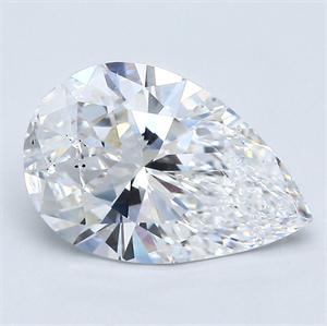 Picture of Natural Diamond 3.01 Carats, Pear with  Cut, D Color, SI1 Clarity and Certified by GIA