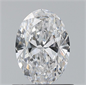 Natural Diamond 0.70 Carats, Oval with  Cut, D Color, VS2 Clarity and Certified by GIA