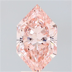 Picture of Lab Grown Diamond 2.02 Carats, HEXAGONAL with  Cut, Fancy Vivid Pink Color, VS1 Clarity and Certified by IGI