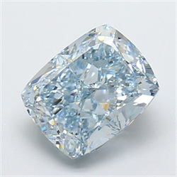 Picture of Lab Grown Diamond 3.83 Carats, CUSHION MODIFIED with  Cut, Fancy Intense Blue Color, VVS2 Clarity and Certified by IGI