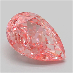 Picture of Lab Grown Diamond 2.47 Carats, Pear with  Cut, Fancy Vivid Pink Color, VS1 Clarity and Certified by IGI