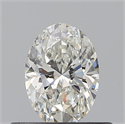 Natural Diamond 0.40 Carats, Oval with  Cut, H Color, VS1 Clarity and Certified by GIA