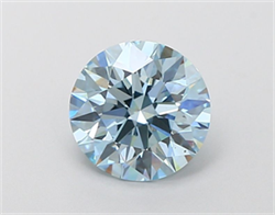 Picture of Lab Grown Diamond 1.67 Carats, Round with Ideal Cut, Fancy Intense Blue Color, VS1 Clarity and Certified by IGI